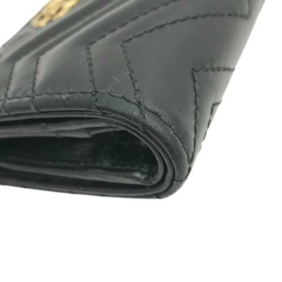 Gucci Bifold wallet Bill Coin Card holder GG Marmont Mini Black - Picture 7 of 14